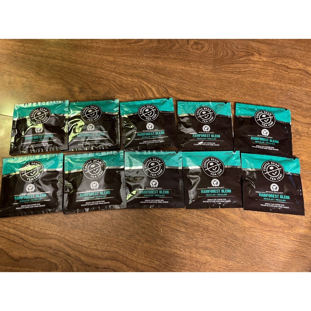 The Coffee Bean & Tea Leaf - 100 single cup pods Rainforest Blend - Free Ship